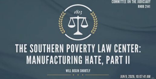 Chairman Jim Jordan Open Remarks on SPLC Hearing